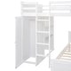 preview thumbnail 14 of 40, Full Over Twin Bunk Bed with Shelves, Desk and Wardrobe, Full Size Loft Bed with A Twin Size Stand-Alone Bed