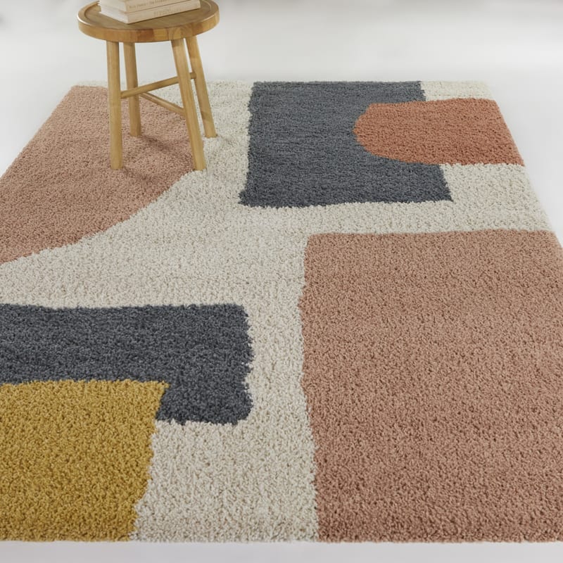 Chapelle Modern Geometric Shag Area Rug
