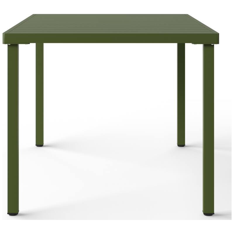 Frond and Form 59 Inch By 35.4 Inch Outdoor Steel Rectangular Dining Table