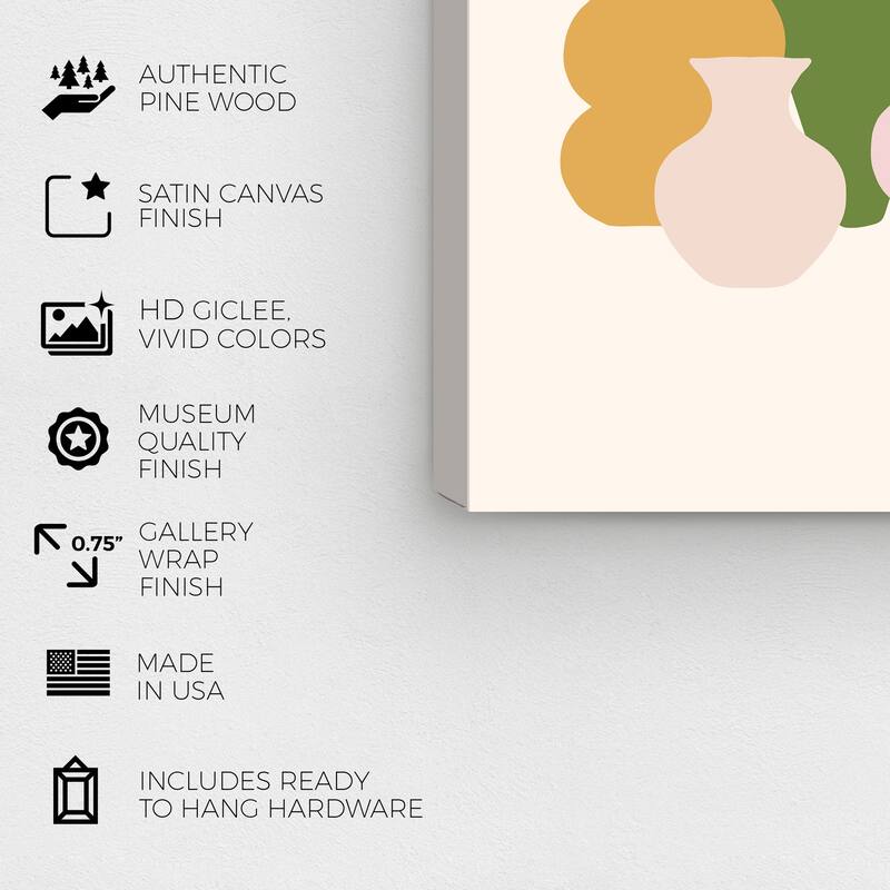 Wynwood Studio Canvas Floral and Botanical Cantaros Green and Modern & Contemporary Wall Art Canvas Print