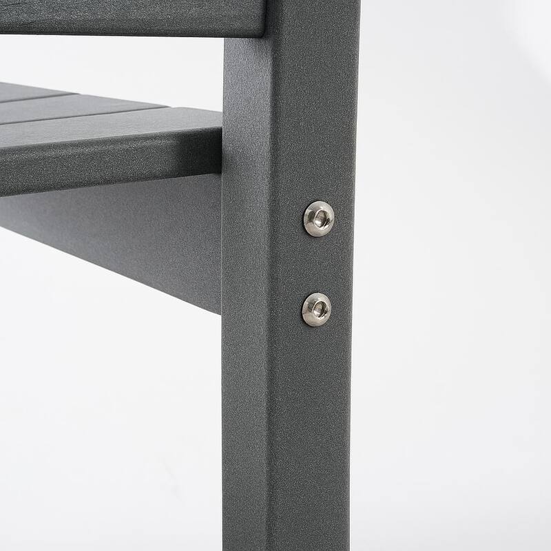 Armless Outdoor Chairs - HDPE Material Set of 2, Weather Resistant