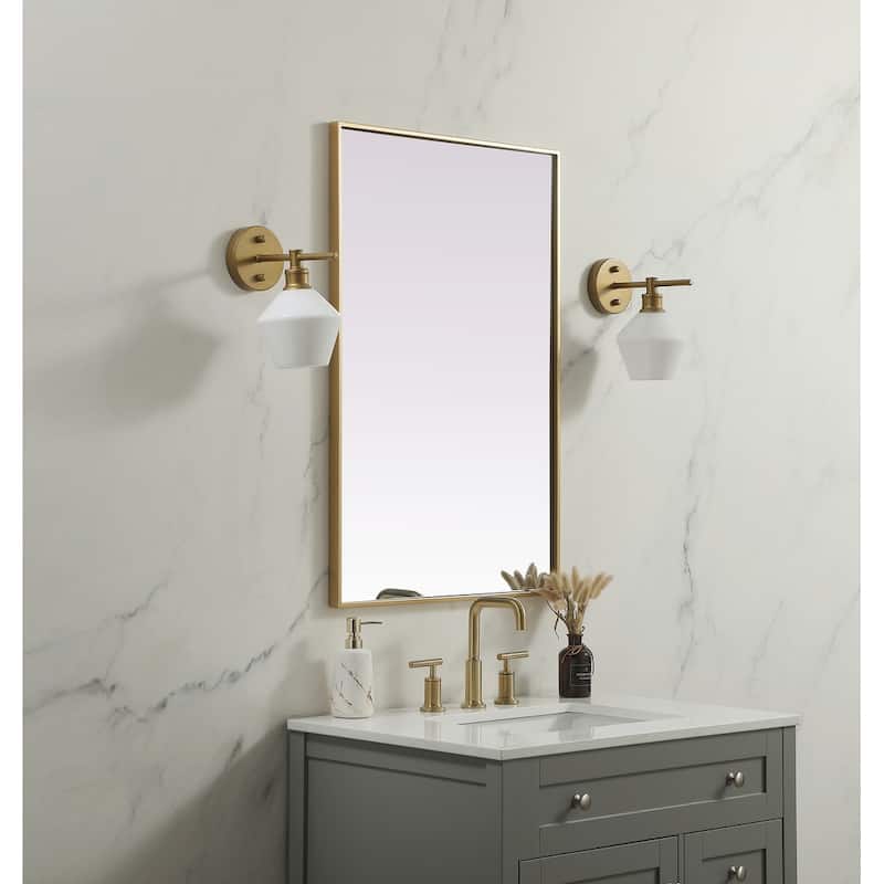 Indigo Home Metal Frame Rectangle Mirror 24x36 Inch