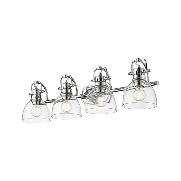 slide 2 of 3, Golden Lighting 3602-BA4-CH Duncan 4 Light 34" Wide Vanity Light Chrome / Clear