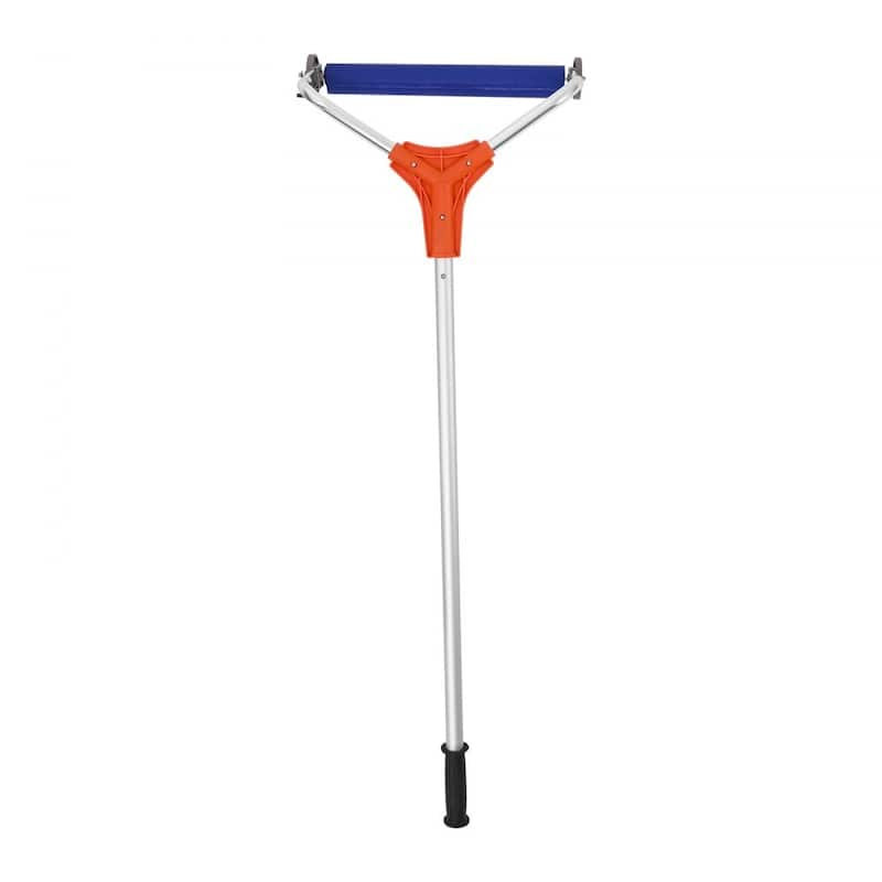 Extendable Roof Snow Rake 17-Inch Aluminum Blade with Smooth Wheels for Residential Snow Clearing