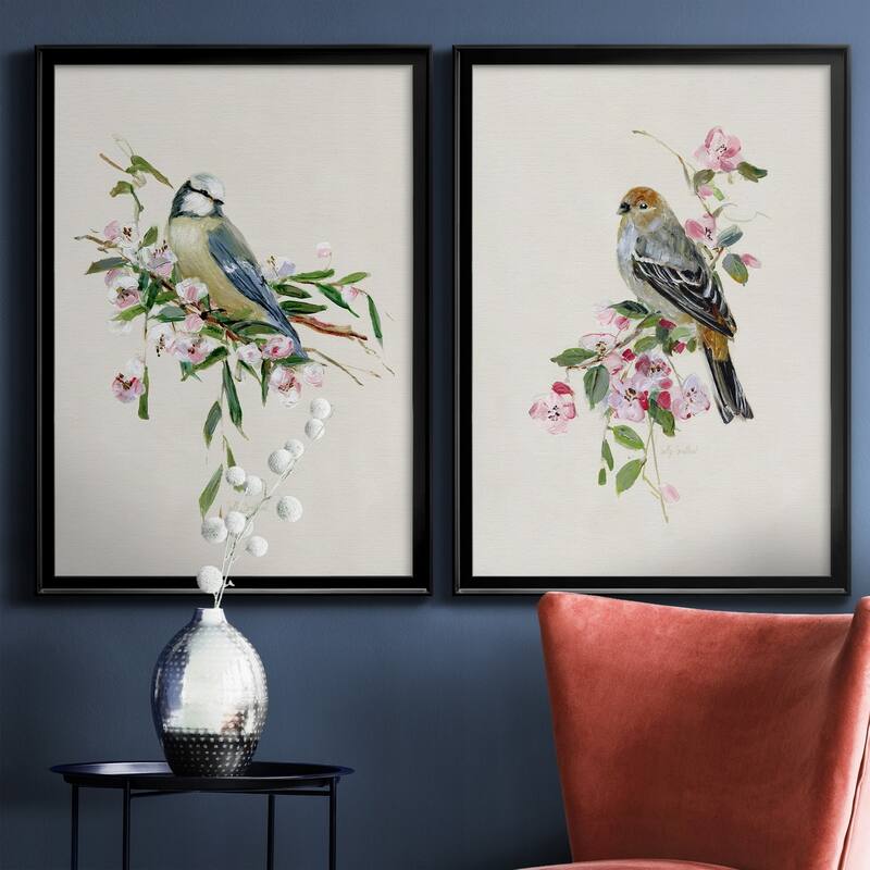 Spring Song Blue Bird Premium Framed Print - Ready to Hang - Multi-Color