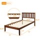 preview thumbnail 10 of 10, Solid Pine Wood Platform Bed Frame with Headboard - Durable Construction, Walnut