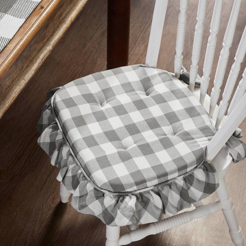 Annie Buffalo Check Ruffled Chair Pad