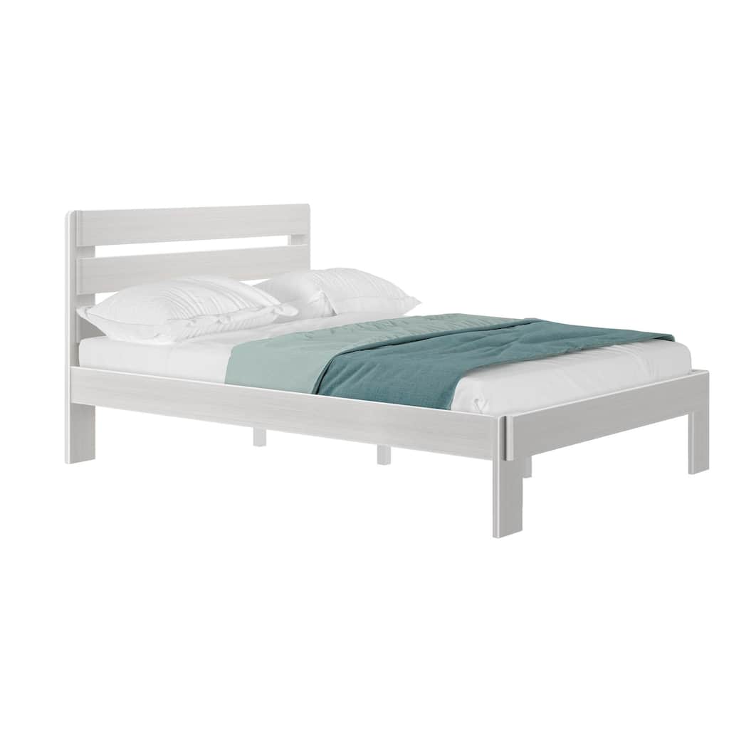 Plank and Beam Farmhouse Queen Bed with Plank Headboard