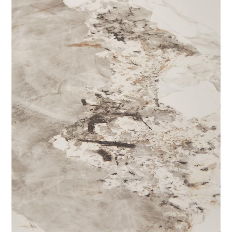 Round Coffee Table with Drawers and Metal Legs, Drum Tea Table