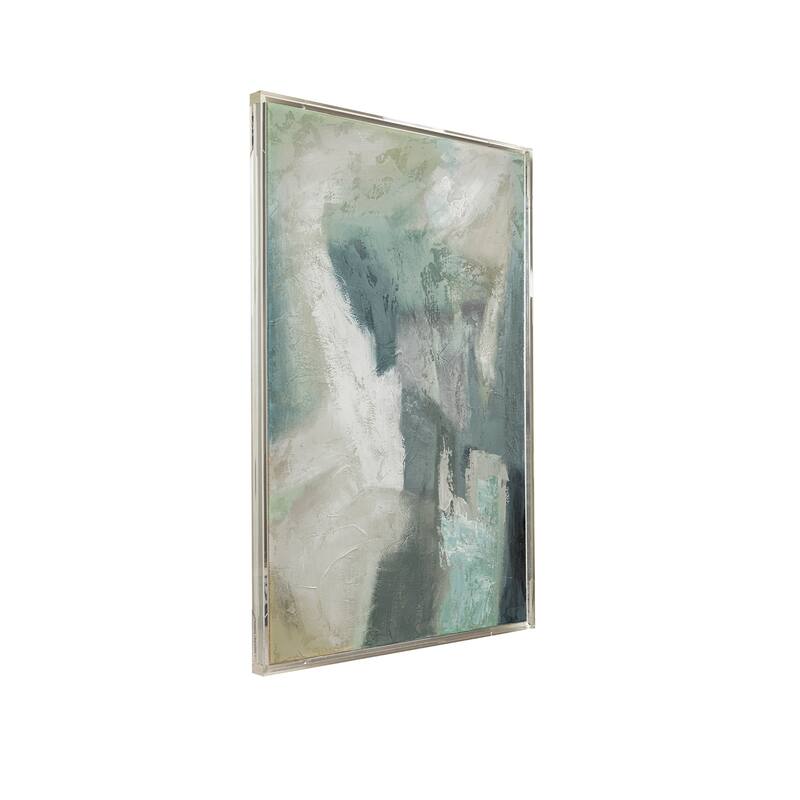 Canvas Wall Art Wood Frame Abstract Textured Tall Design - 60" Multi