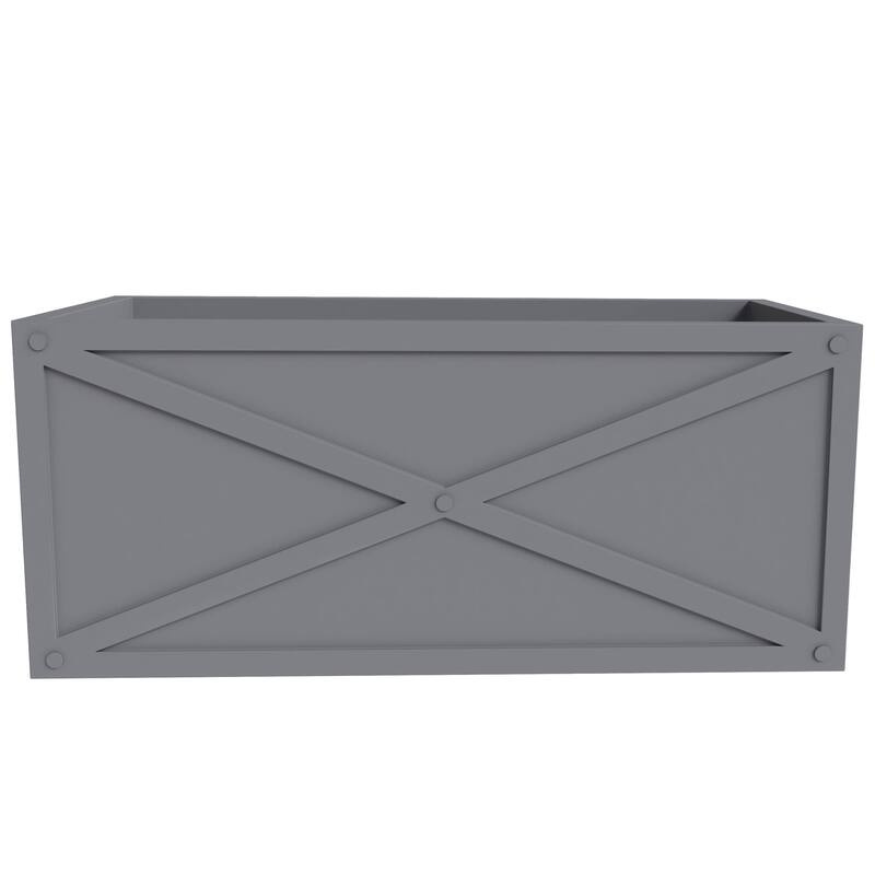 Bonsai Rectangular Fiberstone Planter Box, Modern Weather-Resistant Indoor/Outdoor Pot with Drainage for Healthy Plants