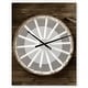 preview thumbnail 9 of 12, Designart 'Sepia Country Wagon Wheel Clock' Oversized Farmhouse Wall CLock