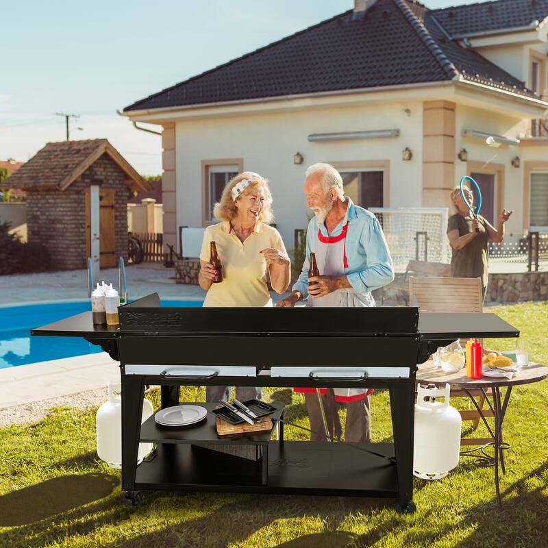 Royal Gourmet 8B Gas Grill, Independently Controlled Dual Systems