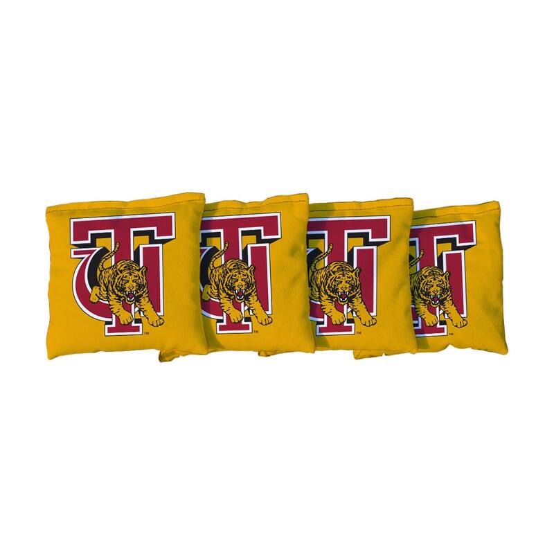 Tuskegee Tigers Yellow Cornhole Bags - Corn Filled