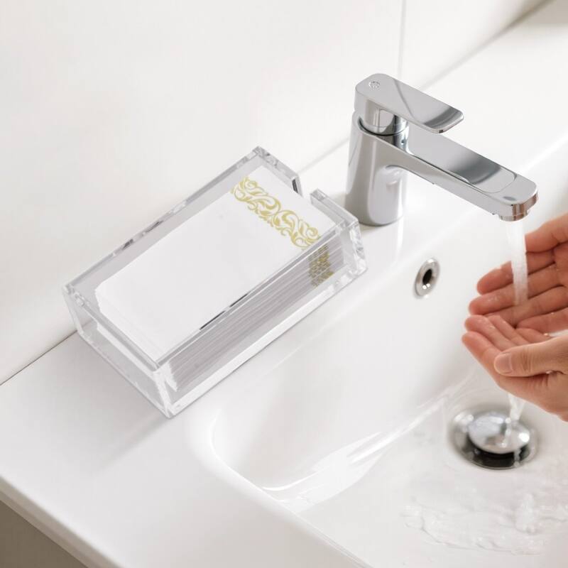 Clear Acrylic Napkin Holder with Durable U-Shaped Design and Easy Access - 9.1 x 5.5 x 2.6 inch