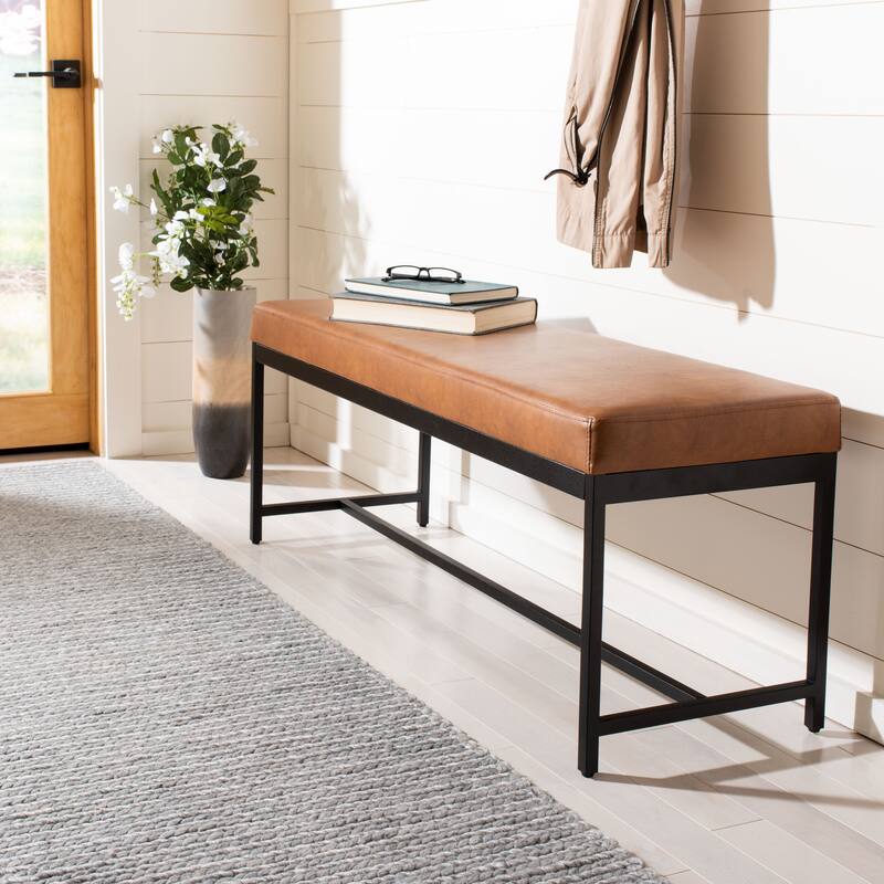 SAFAVIEH Parthenia Bench - 47.3" x 16" x 19.5" - 47Wx16Dx20H