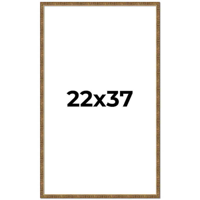 22x37 Frame Gold Solid Wood Picture Frame - Complete Modern Photo