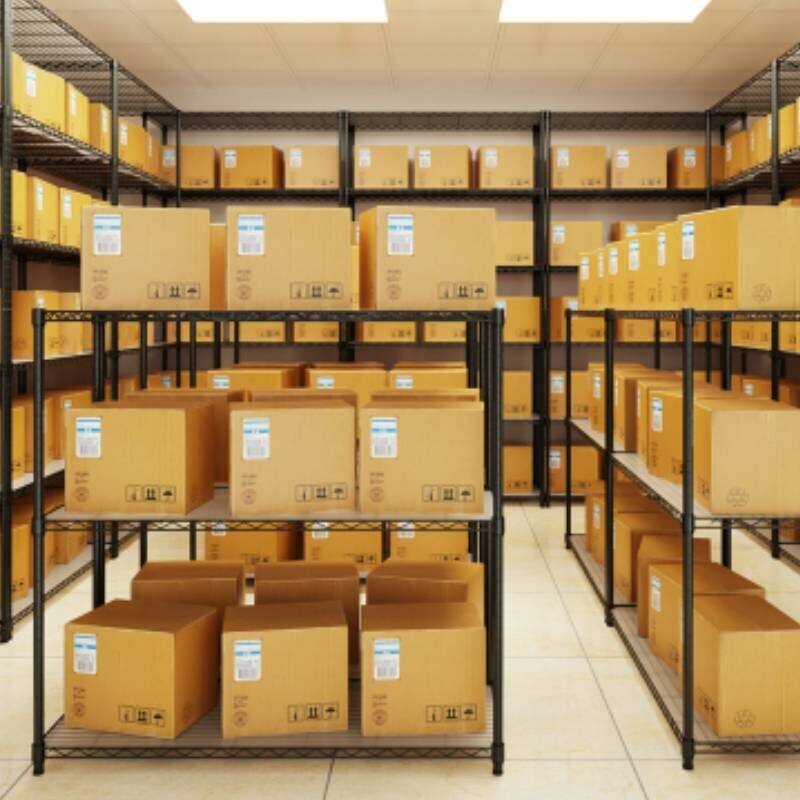 2 Pack 3 Tier NSF metal shelving with lining