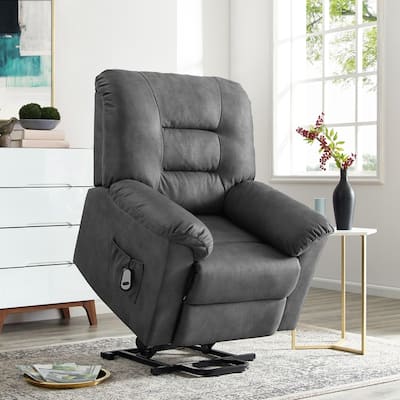 Electric Power Lift Recliner Chair Sofa, Remote Controlled Power Lift Chair, Comfortable Power Lift Recliners for Elderly – Gray