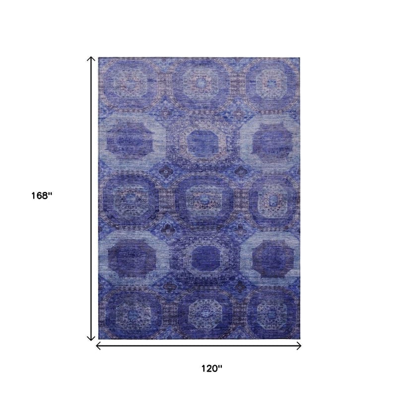 HomeRoots Medallion Transitional Rectangle Outdoor Rug