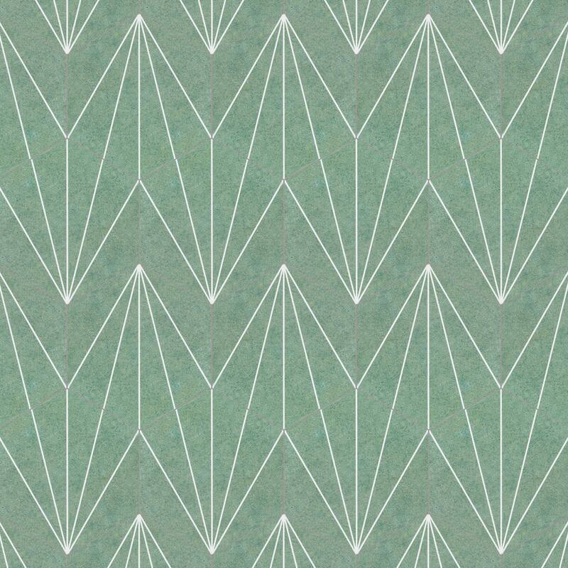Merola Tile Aster Hex Verde 8-5/8" x 9-7/8" Porcelain Floor and Wall Tile