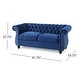 preview thumbnail 26 of 40, Somerville Upholstered Chesterfield Nailhead Loveseat by Christopher Knight Home