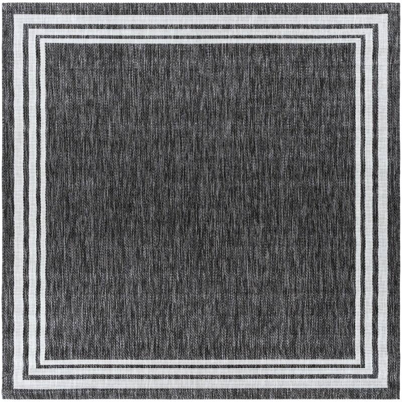 Artistic Weavers Jeremie Indoor/ Outdoor Border Area Rug - 6'7" Square - Charcoal