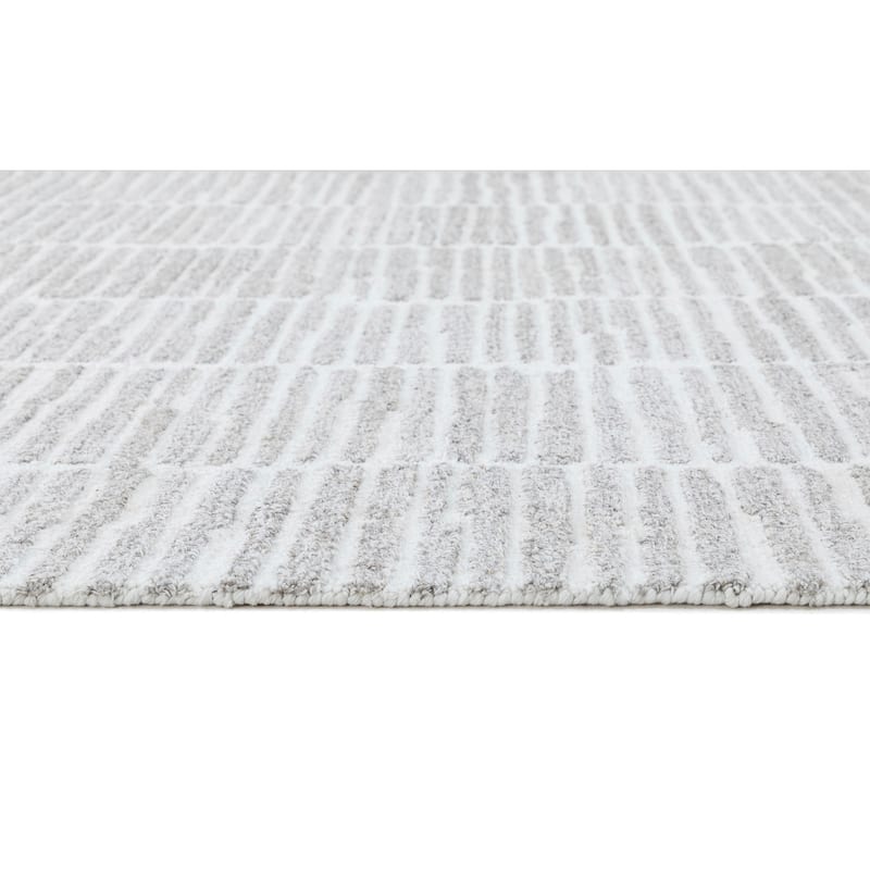 Terra by Obeetee Shelf Grid Lines Brown Rug