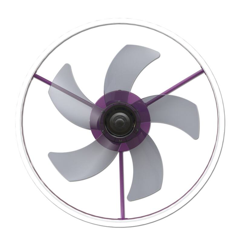 Modern Flush Mount Ceiling Fan with LED Light, Dimmable Ceiling Light with Fan for Children's Room Study Rooms