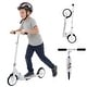 preview thumbnail 12 of 18, Gymax Folding Kick Scooter w/ 3 Adjustable Heights 8 Inches Big Wheels White