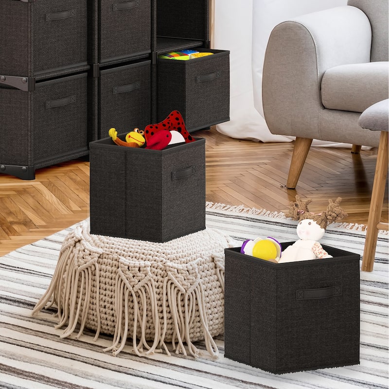 Nestl Foldable Fabric Storage Cubes - Open 10" Cube Storage Bins