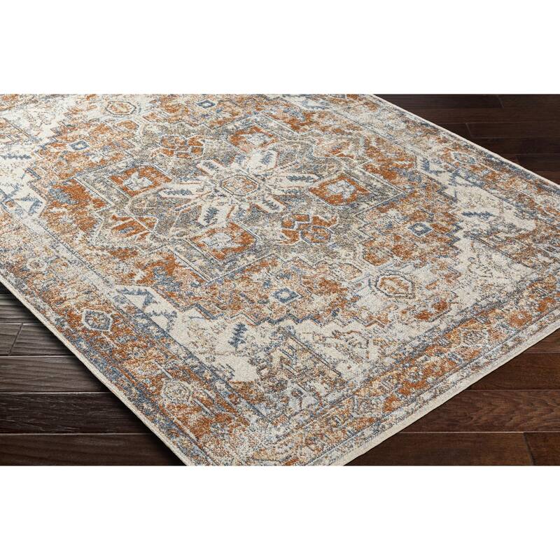 Livabliss Lillian Machine Washable Faded Classic Area Rug