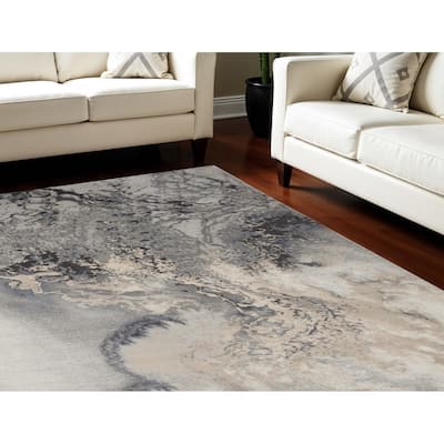 Cehit Abstract Modern Stain Resistant Area Rug By HomeRoots