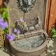 preview thumbnail 10 of 13, Glitzhome 31.75"H LED 3-Tier Oversized Resin Lion Outdoor Waterfall Fountain