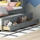 preview thumbnail 7 of 23, Twin Size Bed with built-in USB ,Type-C Ports, LED light, Bookcase Headboard, Trundle and 3 Storage Drawers