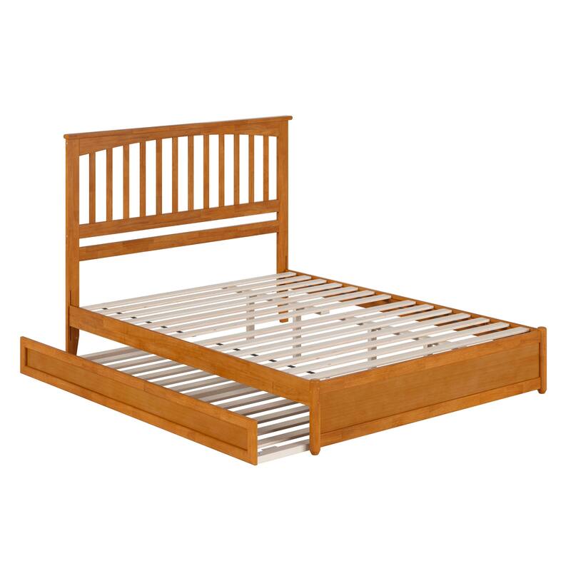 Everett Platform Bed with Panel Footboard and Twin XL Trundle