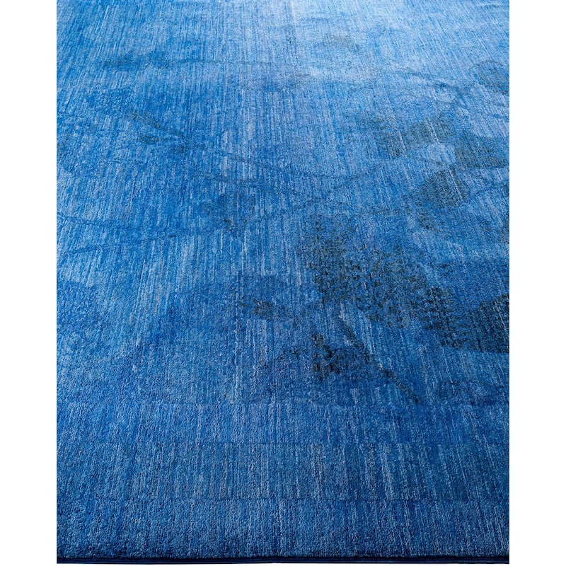 Contemporary Overdyed Wool Hand Knotted Area Rug - 7' 10" x 9' 9"