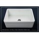 preview thumbnail 5 of 17, Fossil Blu 30-Inch SOLID Fireclay Farmhouse Sink in White, Stainless Steel Accessories, Belted Front - 30 x 20 x 10
