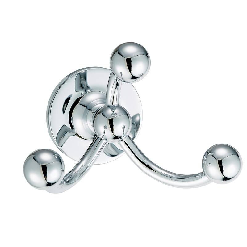 Carlton Triple Robe Hook - Polished Chrome