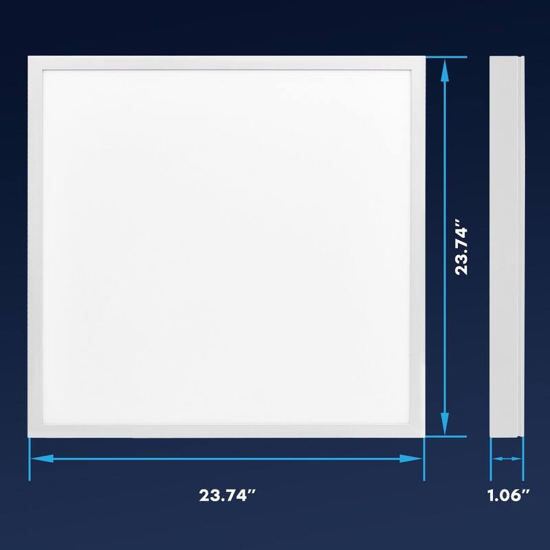 LUXRITE 2x2 Slim Surface Mount Panel Light 5CCT Dimmable 3300/4400/5500 Lumens 30/40/50W Edge Lit 4 Pack