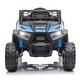 preview thumbnail 5 of 11, Black Blue Versatile kid Ride On UTV Electric Car wFront LED Lights&Horn, Single Seat, Safety Belt, Forward/ Reverse Function