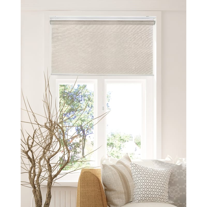 CHICOLOGY Privacy Cordless Roller Shades Snap-N'-Glide-Felton Sand