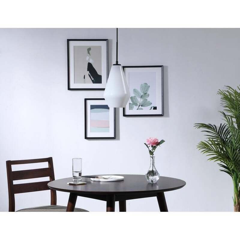 Gerald 1-light Elongated Glass Shade Hanging Pendant Light