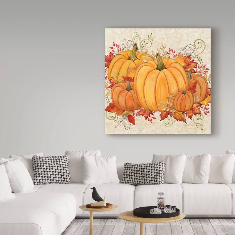 Jean Plout 'Fall Pumpkins' Canvas Art