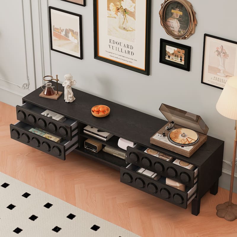 Entertainment Center with Storage and 4 Drawers
