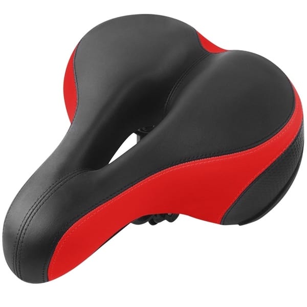 Bike Seat Cushion Oversized Bike Seat, Comfortable Bicycle Bike Saddle,Universal Replacement Beach Bike Saddle(Brown