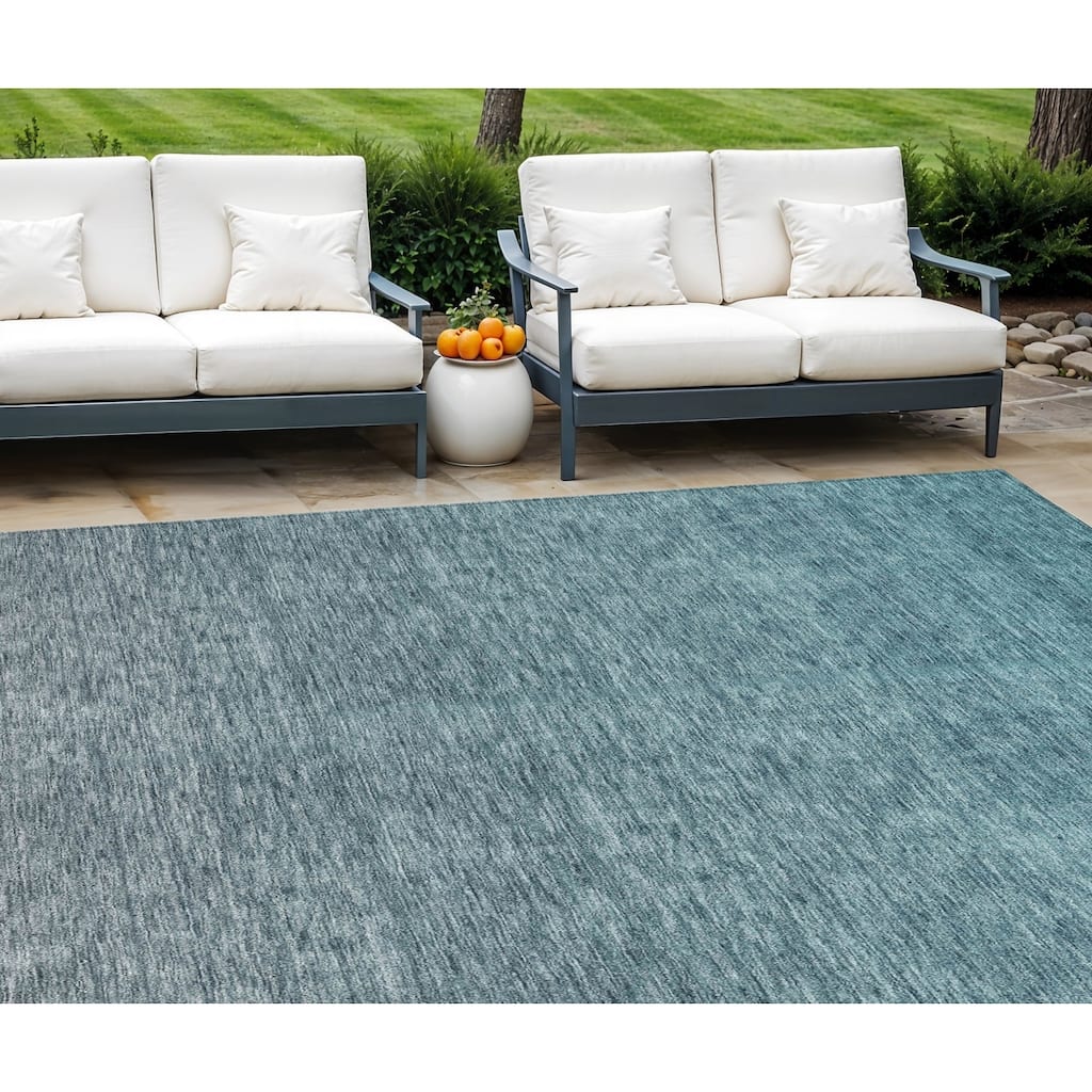 HomeRoots Ombre Transitional Rectangle Outdoor Rug