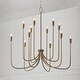 preview thumbnail 2 of 3, 40" W x 38" H 12-Light Chandelier in Mystic Bronze - 40"W x 39"H