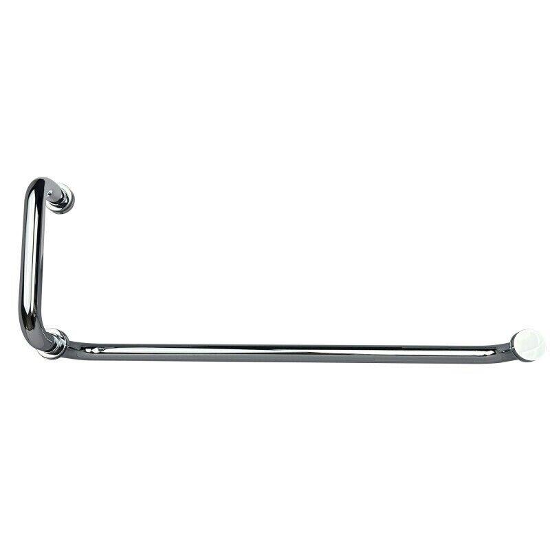 CEL Stainless Steel Tubular 8" Pull Handle with 18" Towel Bar Comb Set for Shower Door - Polished Chrome