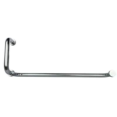 CEL Stainless Steel Tubular 8" Pull Handle with 18" Towel Bar Comb Set for Shower Door